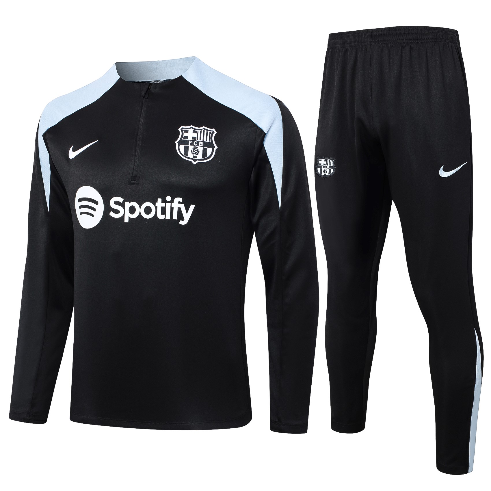 Sudadera De Training Barcelona 2024/25 Negro Gris 3